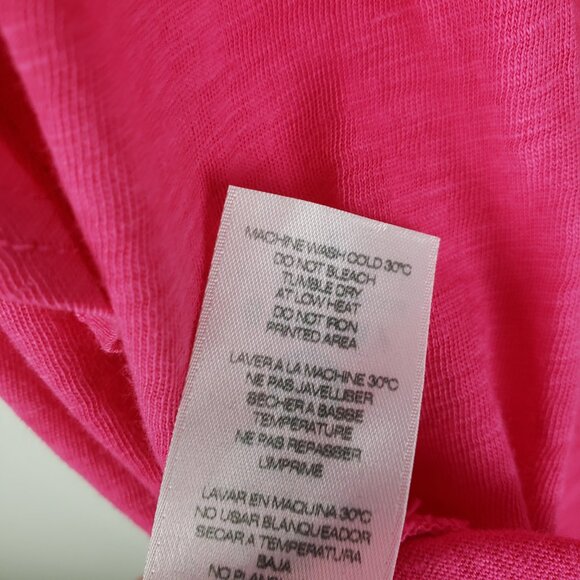 Sundry Flutter Sleeve Top Magenta Pink Pima Cotton Double Ruffle Size 2/Medium - Picture 7 of 7